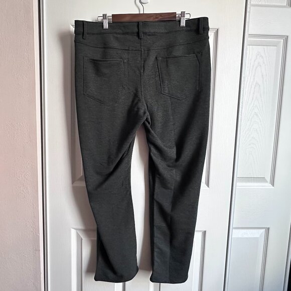 Sonoma Women's 16 Slim Straight Mid Rise Stretchy Dark Gray Knit 5 Pocket Pants - Picture 1 of 5